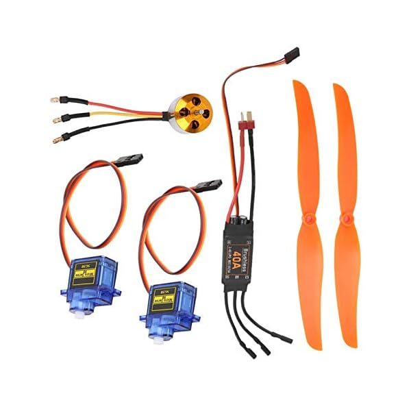 XINMYD RC Flugzeugteile, A2212 1000KV Bürstenloser Motor 40A ESC SG90 9G Mikroservo 1060 Propeller für RC Flugzeug – Bild 8