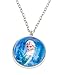 Disney Frozen Snow Globe Necklace with a Printed Charm