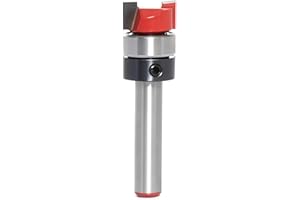 Serestool Pattern Flush Trim Router Bits Set with Guide Bearing, 1/4” Shank , 1/2" Cut Diameter , 1/4" Cutting Length , Strai