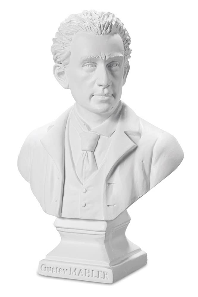 impexit Reproducción en resina Busto de Gustav Mahler Coloris Blanco 12,5/5/8,5 cms