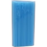 Healeved 200 Pcs Light Blue Plastic Straws 10.23 Inch Disposable Drink Straws for Smoothies Parties Birthday Barbecue and Everyday Use