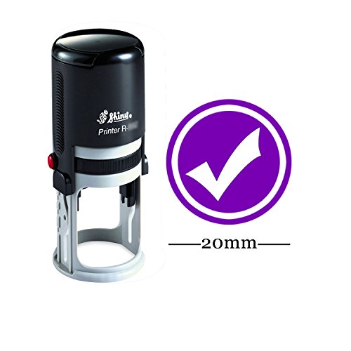Round Self Inking Kids Teacher Stamp Right & Check Personalized Custom Shiny 20mm Mini Rubber Stamp