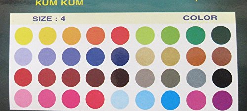 Face stickers 250 plain colored round bindis size 7.5mm…