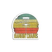 Hand Wooden Customizable Sticker Retro Disc Golf Funny Frisbee Vintage Sport Stickers for Personalize (3 pcs/Pack)