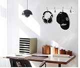 DOKEHOM 4-Satin Nickel Hooks on White Board Wall Mounted Coat Rack view 8