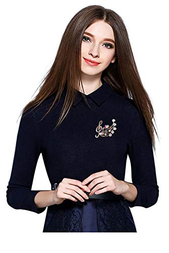 JczR.Y Fashion Music Note Sheet Brooch Colorfu Rhinestaone Flower Note Treble Clef Brooch Pin Scarf Buckle for Women Wedding Concert Party Jewelry Gift(Gold)