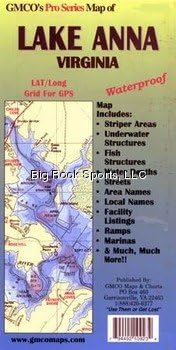 GMCO 10900PS Lake Anna Pro Series Map, GPS/Folded