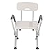 OMECAL Upgraded 450LBS Medical Shower Bench, Bath Lift Chair with Seat, Handicap Stool Transfer Seat, Heavy Duty Adjustable 7 Height,No Tools Assembly No-Slip, SPA Bathroom Bathtub (with Back)