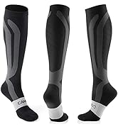 LTSQIN Sport Kompressionssocken 2 Paar - Temperaturbeheizte Socken Für Herren & Damen