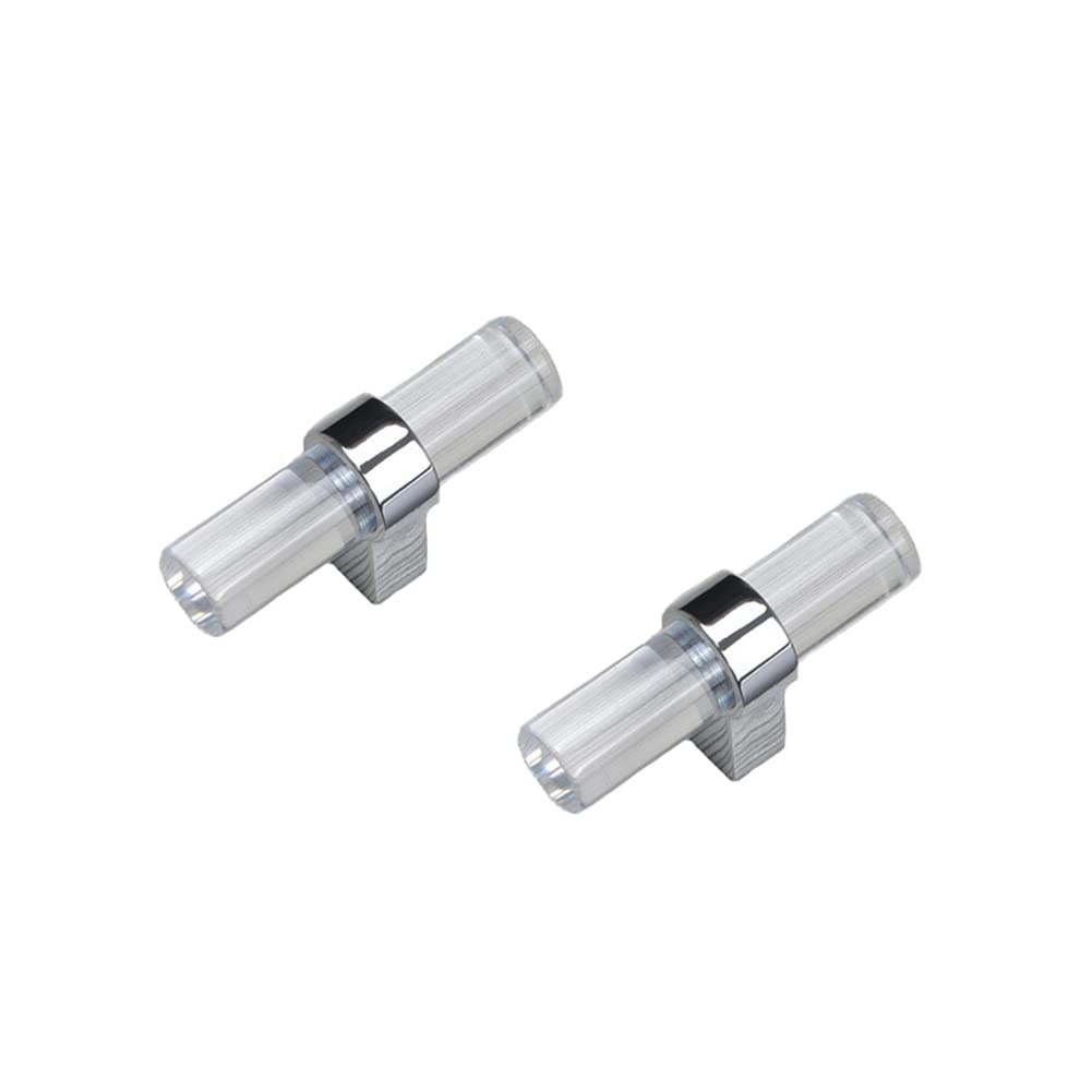 CONPHERON 2 Pcs T Knob Handle Pulls Crystal Acrylic Cabinet Pull Drawer Knobs Furniture Kitchen Door Handles Cupboard T Bar Handle Cabinet Knobs Silver Single Hole