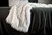 Chanasya Soft Shaggy Fuzzy Fur Long Mangolian Faux Fur Cozy Elegant Chic Decorative Off White Microfiber Throw Blanket (50
