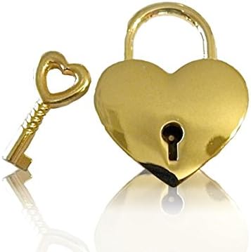 NEW HANDBAG BAG REPLACEMENT LOCK HEART CHARM WITH KEY SET GOLD - RL/MK
