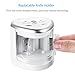 OG-EVKIN Battery Operated Electric Pencil Sharpener with Auto-Stop Feature and Replaceable Steel Knife Holder, Portable Dual Hole Pencil Sharpeners for 6-8mm and 9-12mm Pencils (Pencil Sharpener)