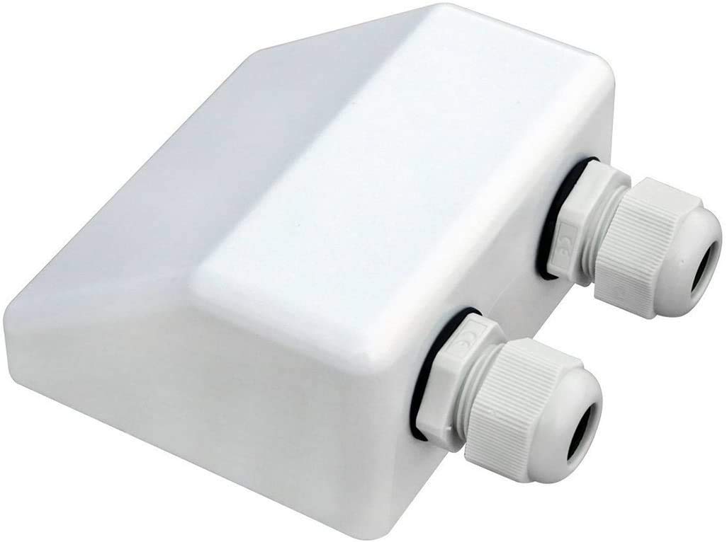 AUECOOR Waterproof Twin/Double Cable Entry Gland Box for Solar panel - ideal for motorhomes, caravans, campervans and boats