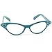 Hip Hop 50's Shop 1950s Girls 4 Piece Poodle Skirt Costume Outfit for Kids with Accessories (glasses, socks, scarf) (Child Small Teal)
