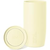 Simple Modern Travel Coffee Mug Tumbler with 360° Lid | Ceramic-Lined Insulated Stainless Steel Cold Brew Iced Coffee Cup | Gifts for Women Men Her Him | Voyager Signature | 16oz | Buttercup