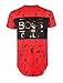 SCREENSHOTBRAND-762 Mens Hipster Hip-Hop Premiun Tees - Luxury Longline Embossed Gold Print T-Shirts Boss Vibes-Red-Medium