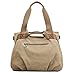 Z-joyee Women's Ladies Casual Vintage Hobo Canvas Daily Purse Top Handle Shoulder Tote Shopper Handbag Satchel Bag, Khaki