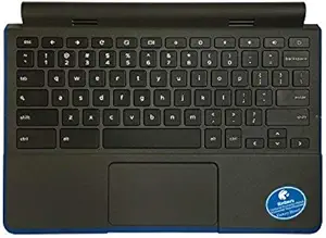 Rinbers Laptop Palmrest Upper Case with Keyboard and Touchpad Assembly for Dell Chromebook 11 Gen 2 3120 P22T - Blue