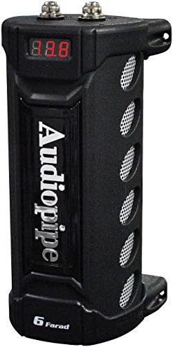 New Audiopipe ACAP-6000 6 Farad Power Car Audio Capacitor Digital Display Black