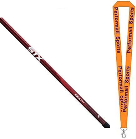 STX Bundle: Women's Exult 500 SCTI Lacrosse Shaft Red + 1 Performall Sports Lanyard