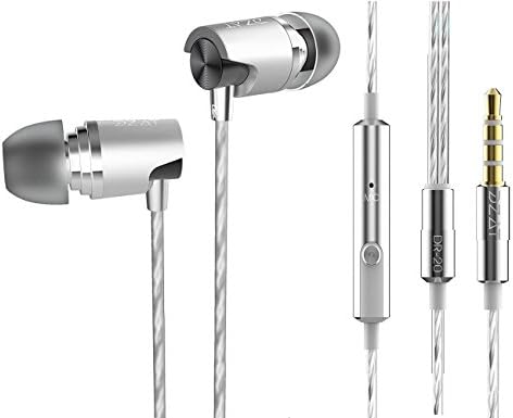 Headphones with microphone, In Ear Headphones with Microphone Controller Noise Cancelling Earbuds DR-20(black)