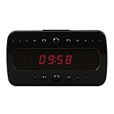 Littleadd Wi-Fi Hidden Camera Alarm Clock 1080P Full HD Spy Camera Motion Detection Activated Alarm App Real-time Video Remotely Monitoring Wireless IP Security Camera Black