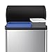 simplehuman 46 Liter / 12.2 Gallon Rectangular Kitchen Dual Compartment Recycling Step Trash Can, Brushed Stainless Steel