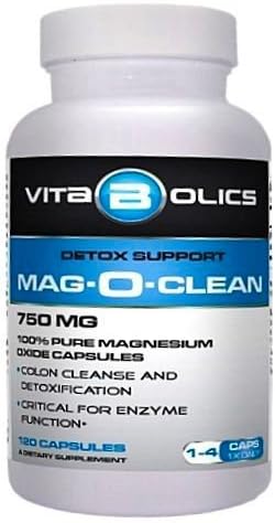 Vitabolics Mag-O-Clean 750 mg 120 Caps - OXY MAGNESIUM OXIDE POWDER COLON CLEANSE by Vitabolics