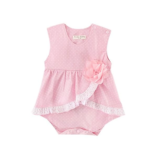 Sanlutoz Baby Girl Clothes Pink Polka Dots Bodysuit Romper Jumpsuit