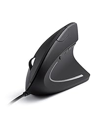 Anker CE100 mouse vertical alámbrico con cable USB, óptico y ergonómico de 1000 a 1600 ppp con 5 botones