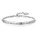Annamate Engraved Message with God All Things are Possible Inspirational Quote Bar Bracelet, Women Jewelry, Religious Jewelry
