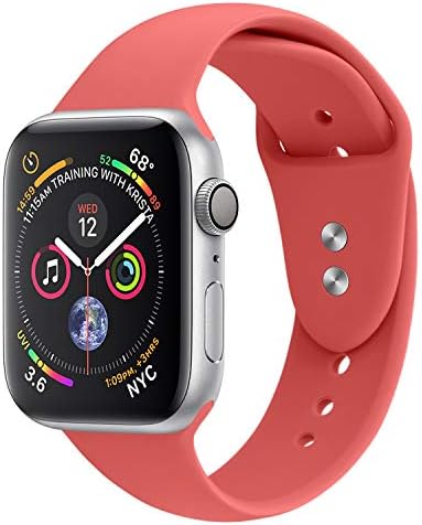 VODKE Sport Band Compatible with Apple Watch, Soft Silicone Strap Replacement Bands Compatible with Apple Watch iwatch Sport Series 4/3/2/1 S/M M/L 38mm/40mm 42mm/44mm