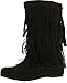 West Blvd Womens Lima Moccasin Boots 3-Layer Fringe Tribal Indian Winter Faux Suede Boots