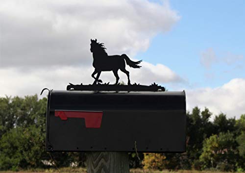 Western and Wildlife Metal Mailbox Topper Many Styles and Color Choices (Running Horse, Matte Black) - Thumbnail 7
