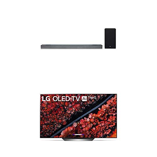 LG OLED77C9PUB Alexa Built-in C9 Series 77″ 4K Ultra HD Smart OLED TV with 4.1.2 Channel High Res Audio Sound Bar w/Meridian Technology, Dolby Atmos
