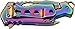MTech USA MT-A882SRB Spring Assist Folding Knife, Rainbow Blade, Rainbow Handle, 4-Inch Closed