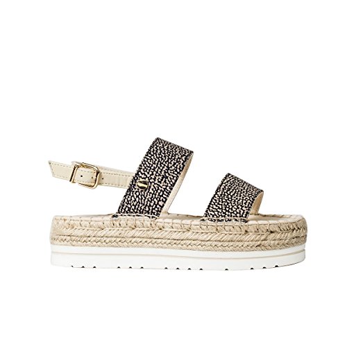 Borbonese Women's 6Dl908296306 Beige/Brown Leather Sandals