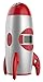 Big Red Rooster BRRC100AC Rocket Ship Projection Alarm Clock, Operates On 3 C Batteries (Not Included) or an Ac Adaptor (Included)
