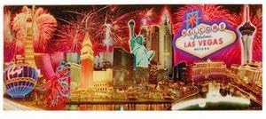 Las Vegas Magnet Fireworks Skyline 3D Surface Raised Images Statue of Liberty 4.5x 2