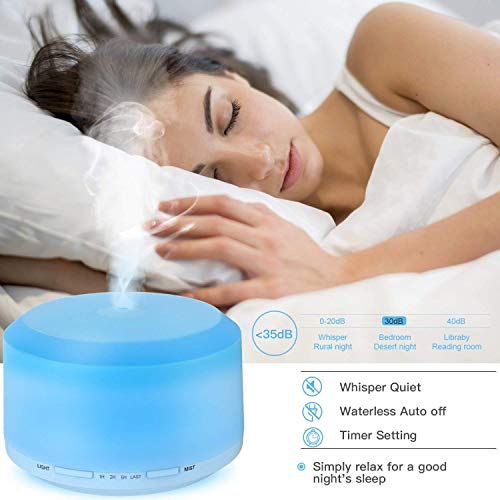 Neloodony Essential Oil Diffuser, 450ml Aromatherapy Diffusers for