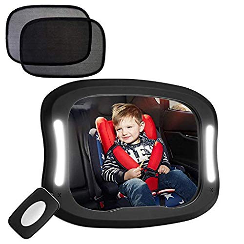 backseat mirror with light