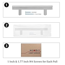 homdiy Cabinet Handles Brushed Nickel Drawer Pulls