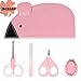 Baby Manicure Set with Baby Nail Clipper Nail Scissors Nail File Nasal Twee with Cute Bag Newborns Infant Toddlers 4 in 1 Nail kit for Baby Boys and Girls