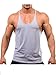Men Fashion Blank Stringer Y Back Cotton Gym Sleeveless Shirts Tank Top
