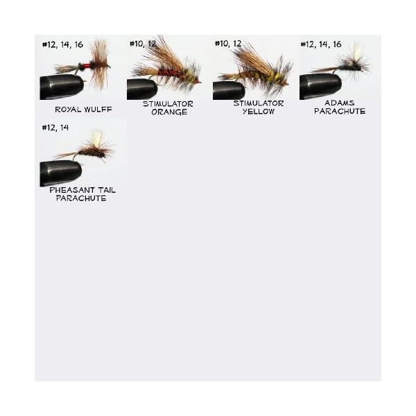 50-Assorted-Dry-and-Parachute-Fly-Fishing-Fly-Package