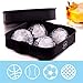 Ice Ball Maker for Whiskey, Silicone Ice Sphere Maker, Ice Mold in Sports Balls Shapes by OGAK