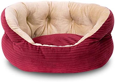 丸い犬の家厚い猫のネストウォッシャブル小型の犬は暖かいペットの