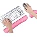Poualss Memory Foam Set Keyboard and Mouse Wrist Pad Rest,Cushion Support for Office,Gaming,Computer,Laptop and Mac,Pain Relief& Easy Typing (Rose Pink)