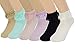 Women High Ankle Lace Socks, Bridal Ruffle Frilly School Girl Princess Dress Sock with Lace Trim For Lolita/Jk W-811 (A1-5 Pairs - 1 Black, 2 Pink, 2 White, with Eyelet Lace)